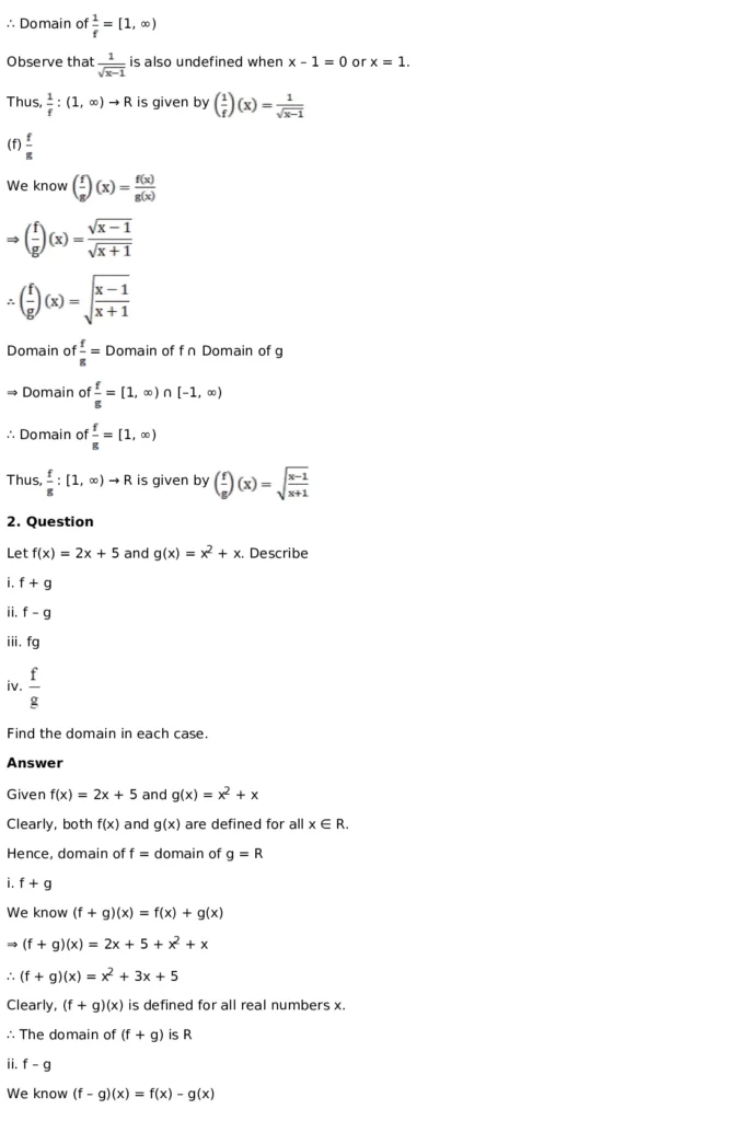 RD Sharma Solutions for Class 11 Maths Chapter 3 Functions (PDF Download) 35 RD Sharma Solutions for Class 11 Maths Chapter 3 Functions Exercise 1.3 014