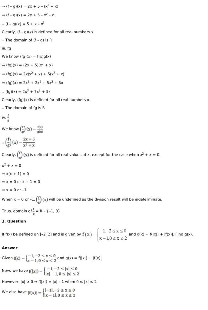 RD Sharma Solutions for Class 11 Maths Chapter 3 Functions (PDF Download) 36 RD Sharma Solutions for Class 11 Maths Chapter 3 Functions Exercise 1.3 015