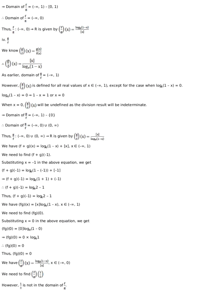 RD Sharma Solutions for Class 11 Maths Chapter 3 Functions (PDF Download) 42 RD Sharma Solutions for Class 11 Maths Chapter 3 Functions Exercise 1.3 031