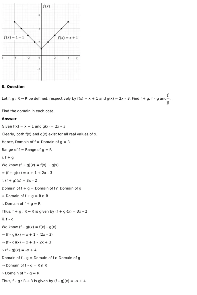 RD Sharma Solutions for Class 11 Maths Chapter 3 Functions (PDF Download) 45 RD Sharma Solutions for Class 11 Maths Chapter 3 Functions Exercise 1.3 033
