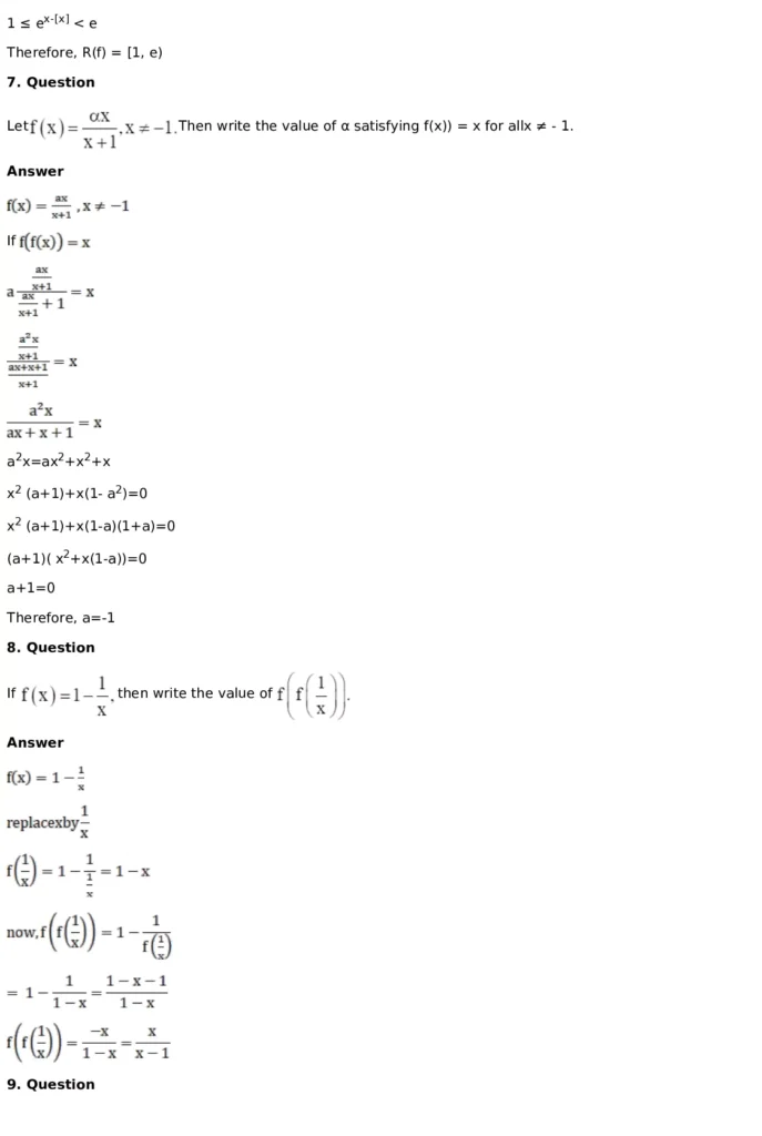 RD Sharma Solutions for Class 11 Maths Chapter 3 Functions (PDF Download) 51 RD Sharma Solutions for Class 11 Maths Chapter 3 Functions Exercise 1.3 039