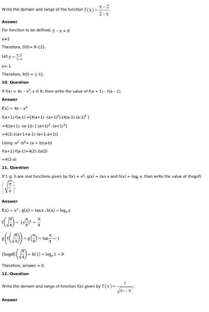 RD Sharma Solutions for Class 11 Maths Chapter 3 Functions (PDF Download) 52 RD Sharma Solutions for Class 11 Maths Chapter 3 Functions Exercise 1.3 040