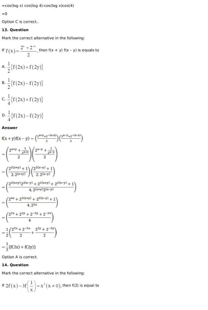 RD Sharma Solutions for Class 11 Maths Chapter 3 Functions (PDF Download) 60 RD Sharma Solutions for Class 11 Maths Chapter 3 Functions Exercise 1.1 059