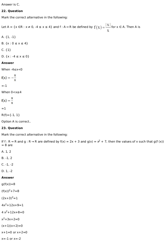 RD Sharma Solutions for Class 11 Maths Chapter 3 Functions (PDF Download) 65 RD Sharma Solutions for Class 11 Maths Chapter 3 Functions Exercise 1.1 064
