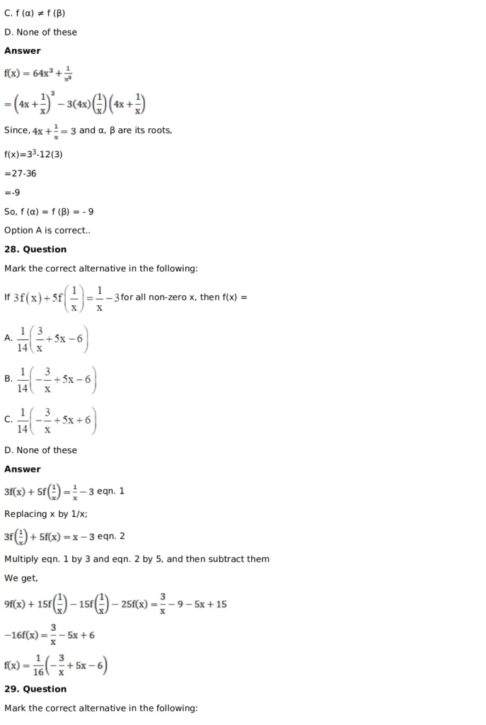 RD Sharma Solutions for Class 11 Maths Chapter 3 Functions (PDF Download) 68 RD Sharma Solutions for Class 11 Maths Chapter 3 Functions Exercise 1.1 067