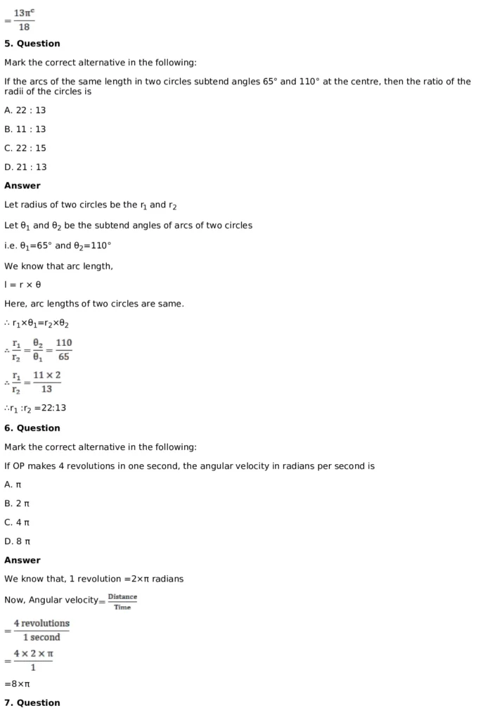 RD Sharma Solutions for Class 11 Maths Chapter 4 Measurement of Angles (PDF Download) 16 RD Sharma Solutions for Class 11 Maths Chapter 4 Measurement of Angles Exercise 4.1 016