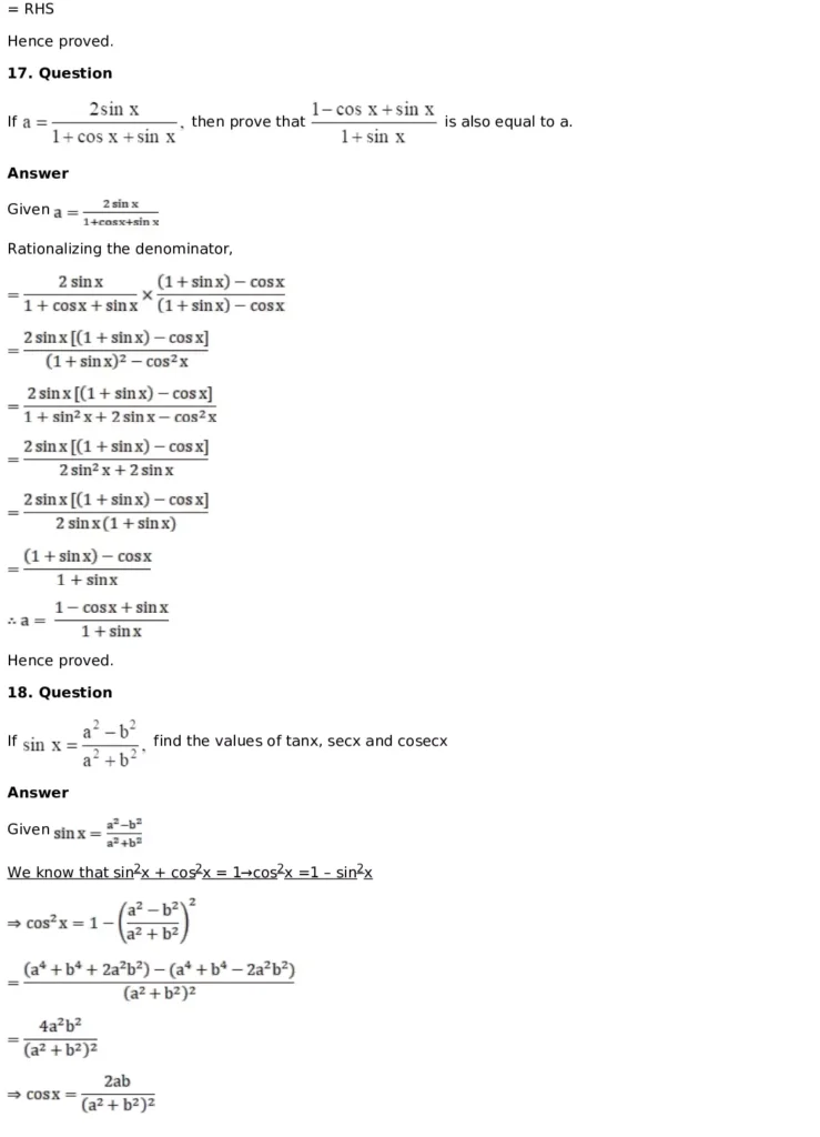 RD Sharma Solutions for Class 11 Maths Chapter 5 Trigonometric Functions (PDF Download) 10 RD Sharma Solutions for Class 11 Maths Chapter 5 Exercise 5.1 010