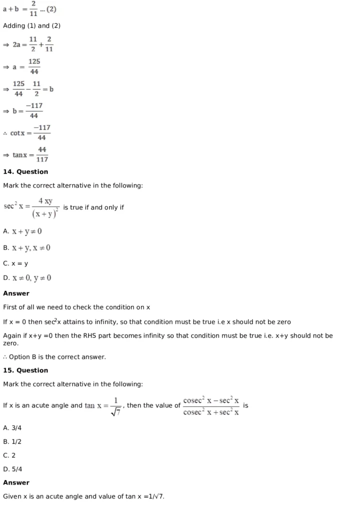 RD Sharma Solutions for Class 11 Maths Chapter 5 Trigonometric Functions (PDF Download) 58 RD Sharma Solutions for Class 11 Maths Chapter 5 Exercise 5.3 033