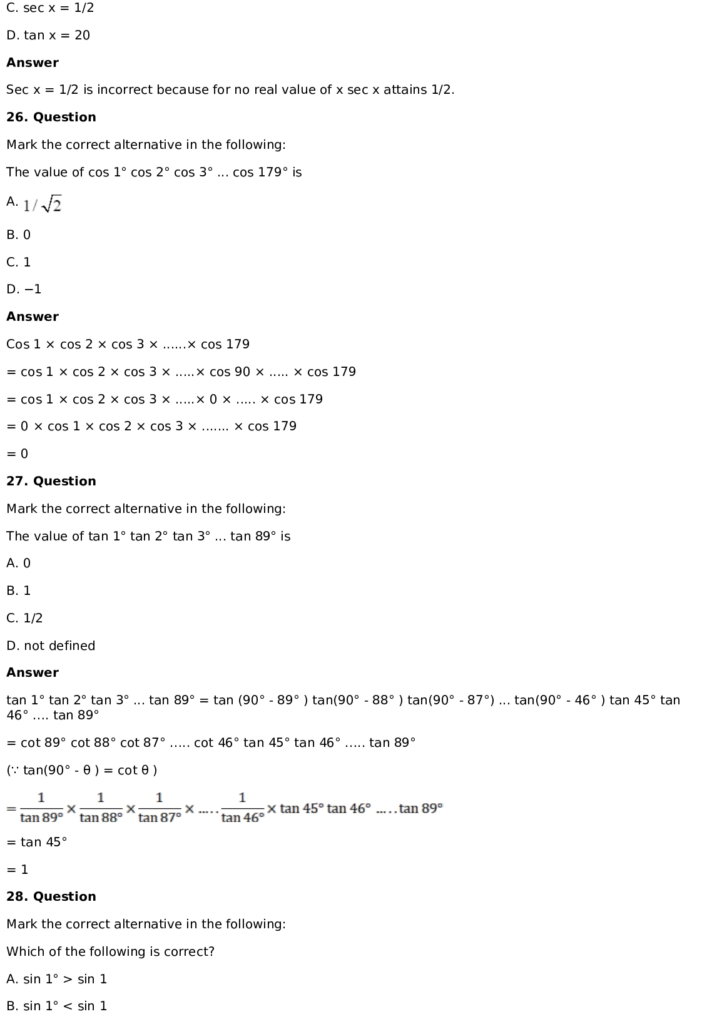 RD Sharma Solutions for Class 11 Maths Chapter 5 Trigonometric Functions (PDF Download) 66 RD Sharma Solutions for Class 11 Maths Chapter 5 Exercise 5.3 040