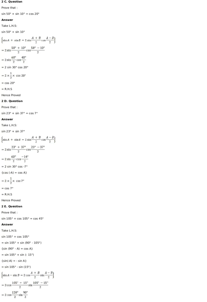 RD Sharma Solutions for Class 11 Maths Chapter 8 Transformation Formulae 15 RD Sharma Solutions for Class 11 Maths Chapter 8 Exercise 8.2 003