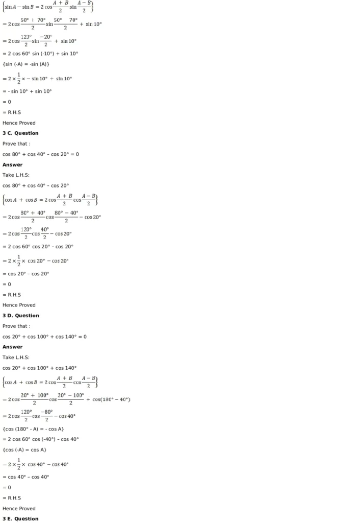 RD Sharma Solutions for Class 11 Maths Chapter 8 Transformation Formulae 17 RD Sharma Solutions for Class 11 Maths Chapter 8 Exercise 8.2 005