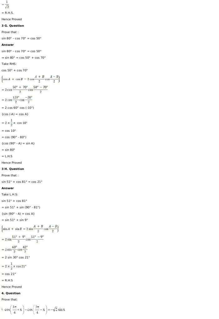 RD Sharma Solutions for Class 11 Maths Chapter 8 Transformation Formulae 19 RD Sharma Solutions for Class 11 Maths Chapter 8 Exercise 8.2 007