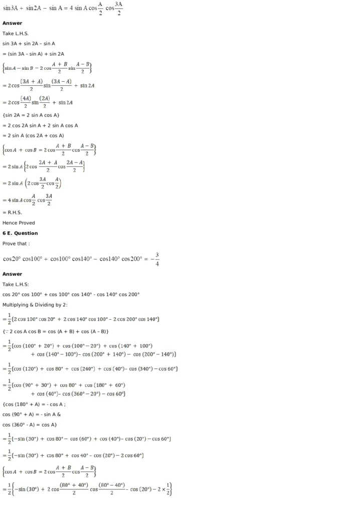 RD Sharma Solutions for Class 11 Maths Chapter 8 Transformation Formulae 23 RD Sharma Solutions for Class 11 Maths Chapter 8 Exercise 8.2 011