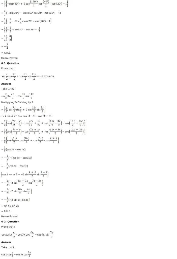 RD Sharma Solutions for Class 11 Maths Chapter 8 Transformation Formulae 24 RD Sharma Solutions for Class 11 Maths Chapter 8 Exercise 8.2 012