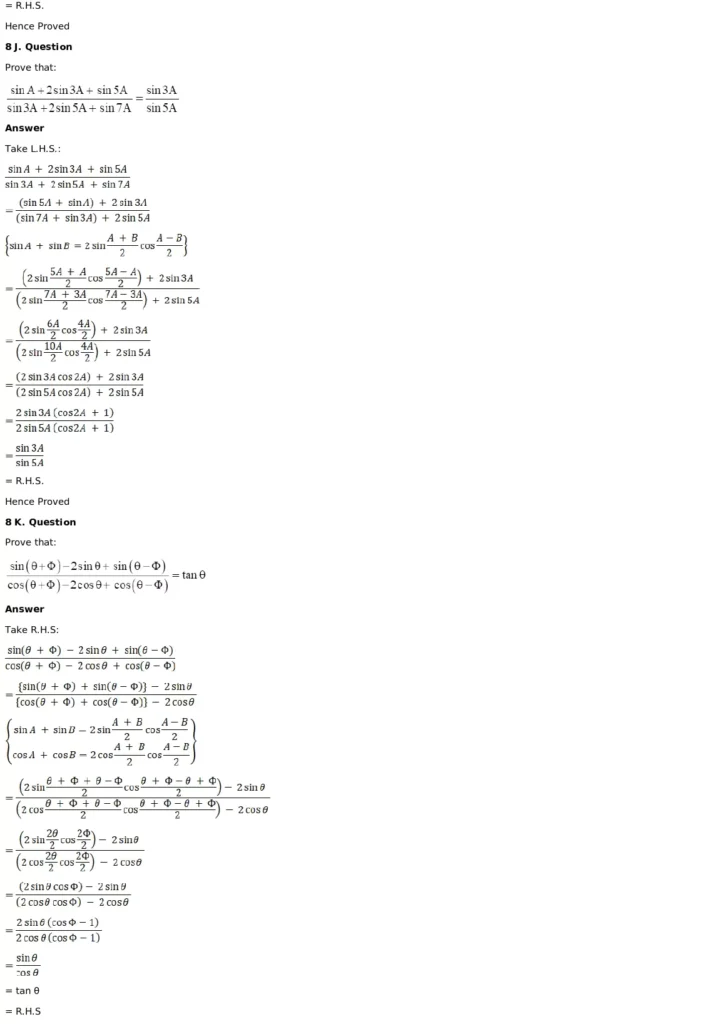 RD Sharma Solutions for Class 11 Maths Chapter 8 Transformation Formulae 33 RD Sharma Solutions for Class 11 Maths Chapter 8 Exercise 8.2 021