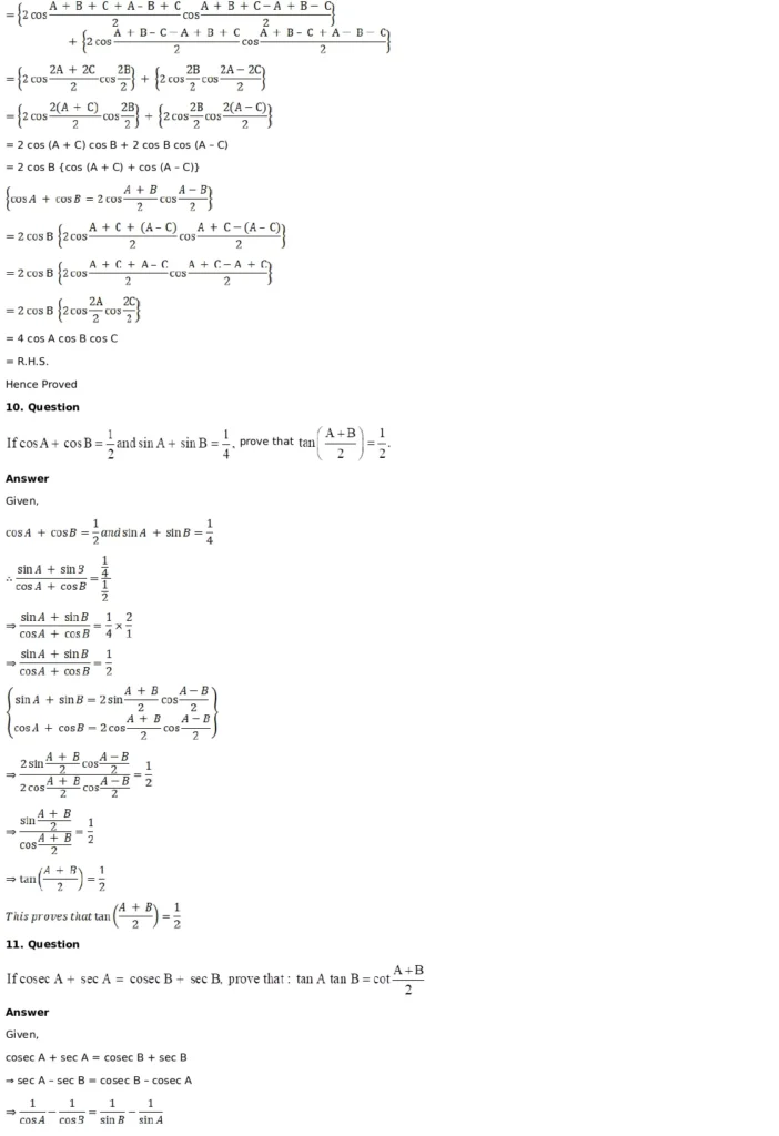 RD Sharma Solutions for Class 11 Maths Chapter 8 Transformation Formulae 35 RD Sharma Solutions for Class 11 Maths Chapter 8 Exercise 8.2 023