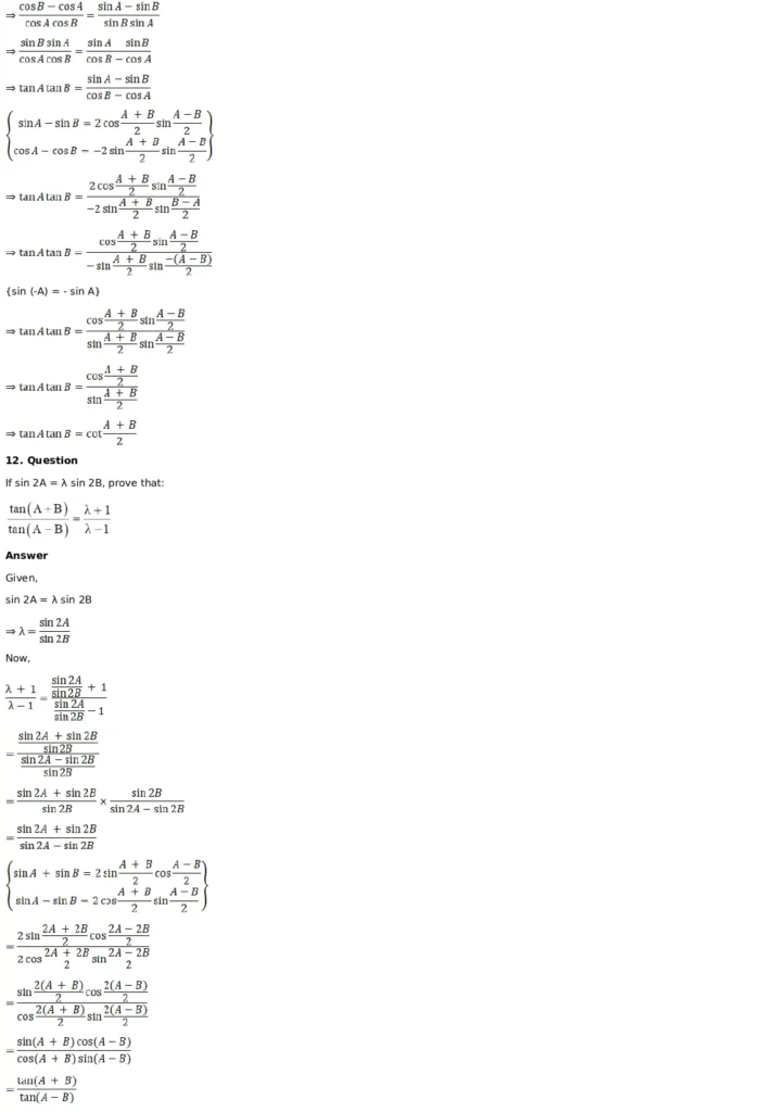 RD Sharma Solutions for Class 11 Maths Chapter 8 Transformation Formulae 36 RD Sharma Solutions for Class 11 Maths Chapter 8 Exercise 8.2 024