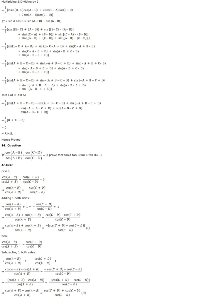 RD Sharma Solutions for Class 11 Maths Chapter 8 Transformation Formulae 38 RD Sharma Solutions for Class 11 Maths Chapter 8 Exercise 8.2 026