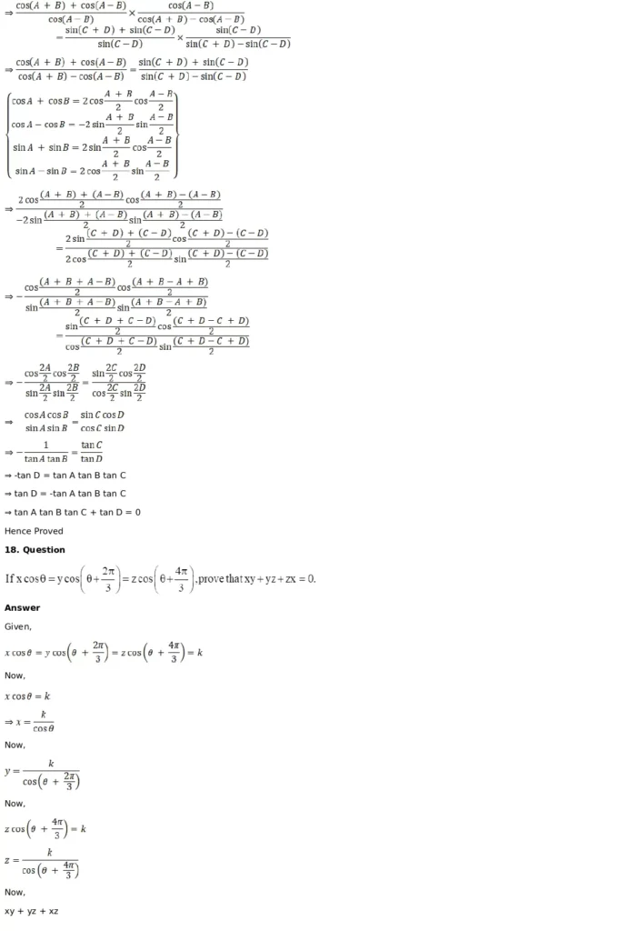 RD Sharma Solutions for Class 11 Maths Chapter 8 Transformation Formulae 42 RD Sharma Solutions for Class 11 Maths Chapter 8 Exercise 8.2 030