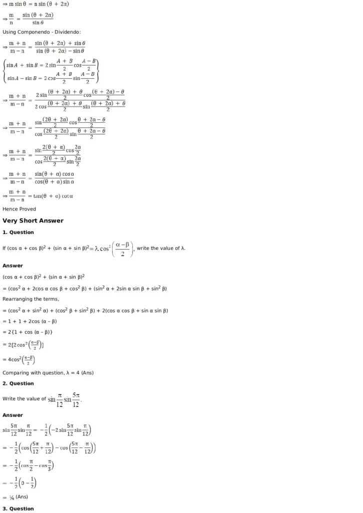 RD Sharma Solutions for Class 11 Maths Chapter 8 Transformation Formulae 44 RD Sharma Solutions for Class 11 Maths Chapter 8 Exercise 8.2 032