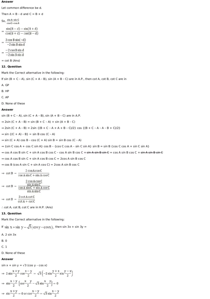 RD Sharma Solutions for Class 11 Maths Chapter 8 Transformation Formulae 53 RD Sharma Solutions for Class 11 Maths Chapter 8 Exercise 8.2 041
