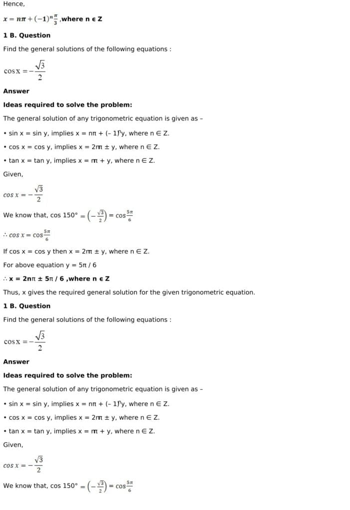 RD Sharma Solutions for Class 11 Maths Chapter 11 Trigonometric Equations 2 RD Sharma Class 11 Chapter 11 Exercise 11.1 - 02