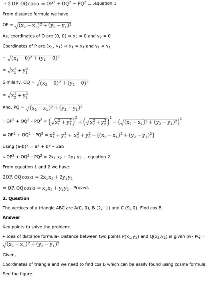 RD Sharma Solutions for Class 11 Maths Chapter 22 Brief Review of ...