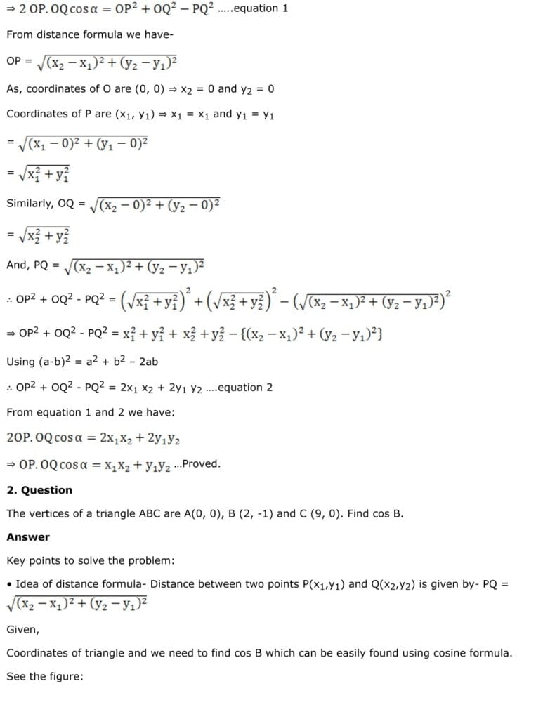 RD Sharma Solutions for Class 11 Maths Chapter 22 Brief Review of ...