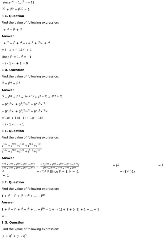 RD Sharma Solutions for Class 11 Maths Chapter 13 Complex Numbers 3 RD Sharma Chapter 13 Exercise 13.1 - 03