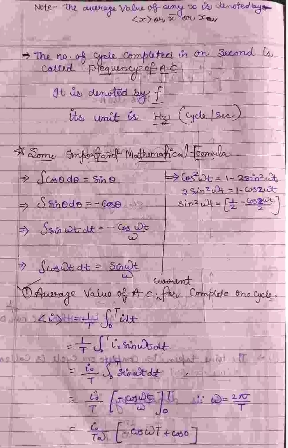 Alternating Current Class 12 Physics Chapter 7 Notes (Handwritten Notes PDF Download) 3 Class 12 Physics Chapter 7 Notes 003