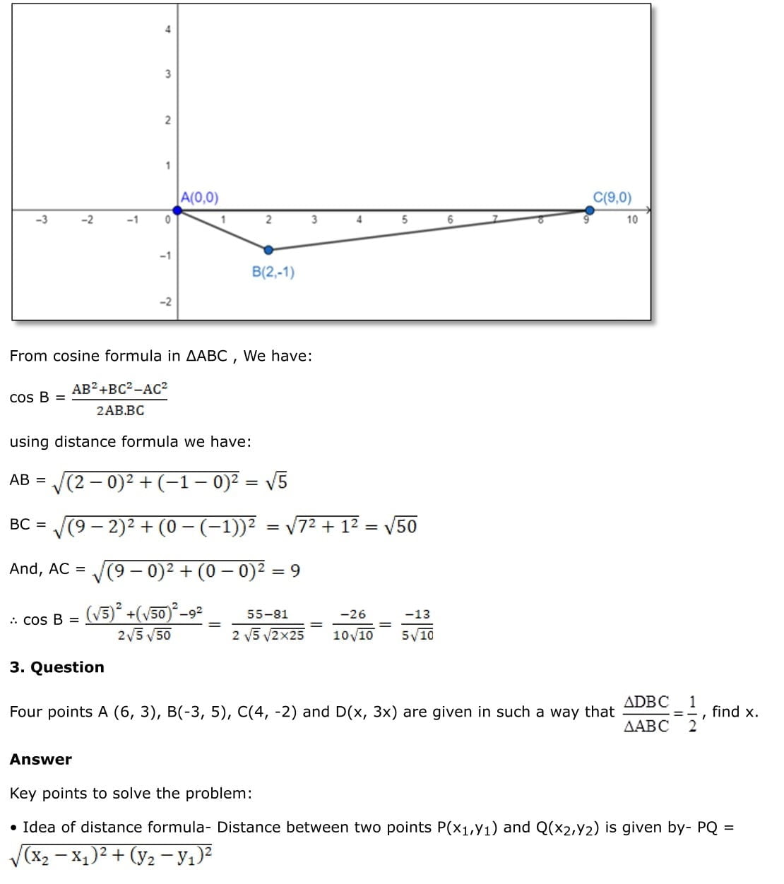 RD Sharma Solutions for Class 11 Maths Chapter 22 Brief Review of Cartesian System of Rectangular Coordinates 3 RD Sharma Chapter 22 Exercise 22.1 - 03