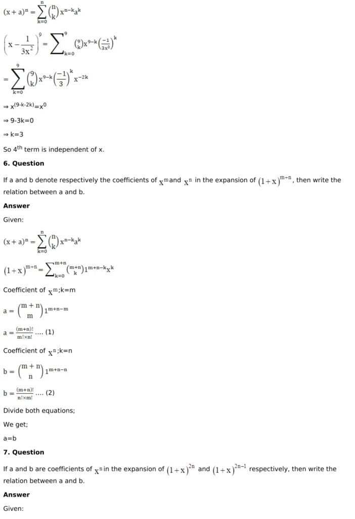 RD Sharma Solutions for Class 11 Maths Chapter 18 Binomial Theorem 3 RD Sharma Chapter 18 Exercise 18.1 - 03
