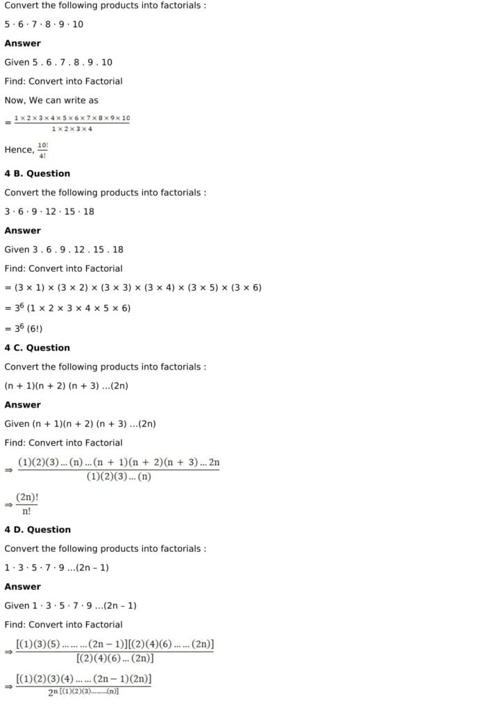 RD Sharma Solutions for Class 11 Maths Chapter 16 Permutations 4 RD Sharma Chapter 16 Exercise 16.1 - 04