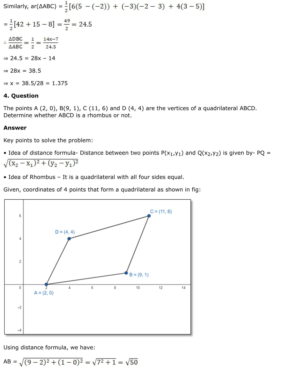 RD Sharma Solutions for Class 11 Maths Chapter 22 Brief Review of Cartesian System of Rectangular Coordinates 5 RD Sharma Chapter 22 Exercise 22.1 - 05