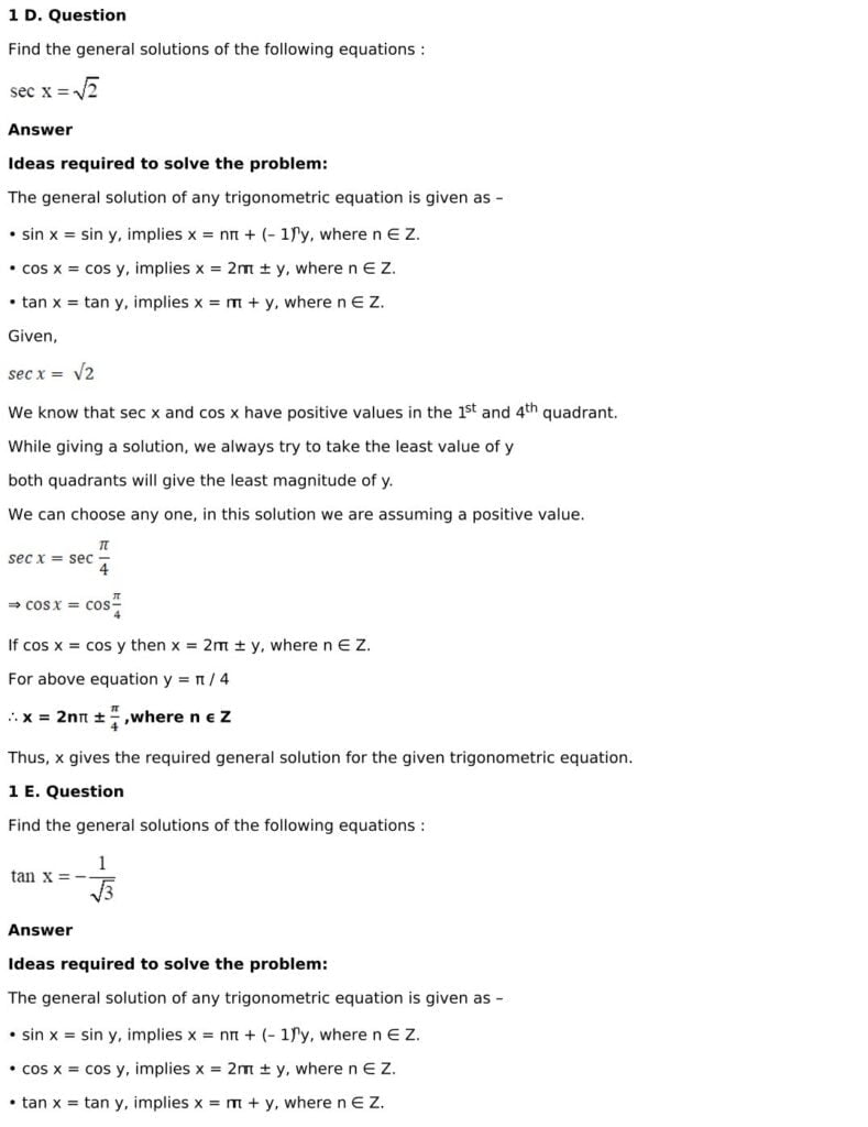 RD Sharma Solutions for Class 11 Maths Chapter 11 Trigonometric Equations 5 RD Sharma Class 11 Chapter 11 Exercise 11.1 - 05