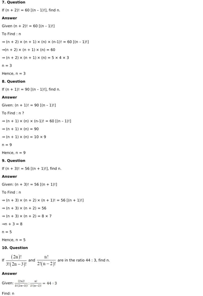 RD Sharma Solutions for Class 11 Maths Chapter 16 Permutations 6 RD Sharma Chapter 16 Exercise 16.1 - 06