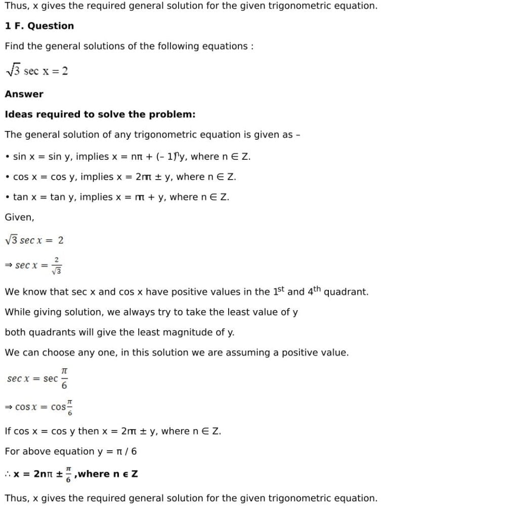 RD Sharma Solutions for Class 11 Maths Chapter 11 Trigonometric Equations 7 RD Sharma Class 11 Chapter 11 Exercise 11.1 - 07