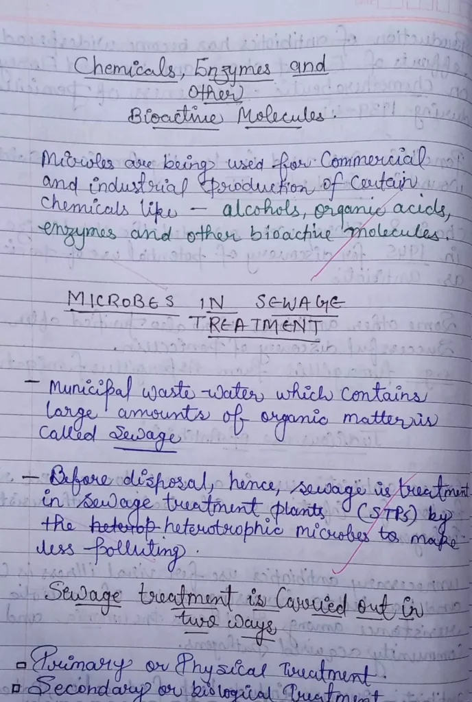 Microbes in Human Welfare Class 12 Biology Chapter 10 Notes (Handwritten Notes PDF Download) 7 Microbes in Human Welfare Class 12 Biology Chapter 10 Notes 007