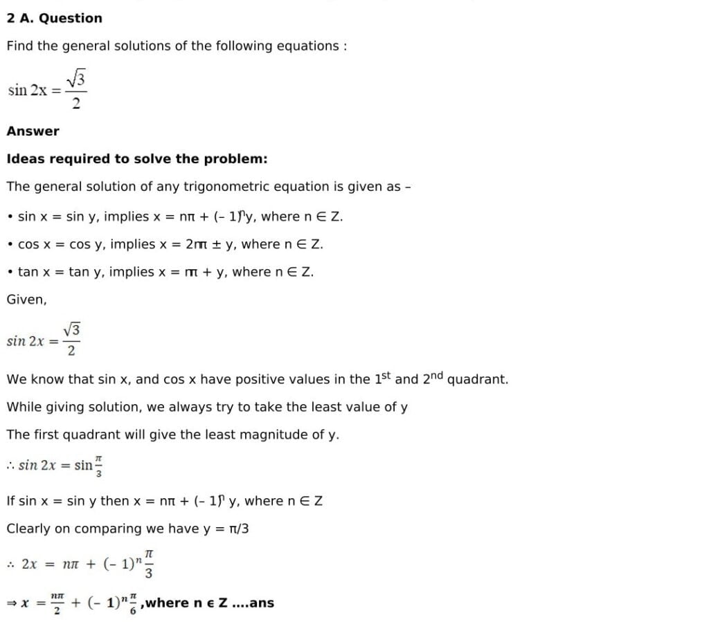 RD Sharma Solutions for Class 11 Maths Chapter 11 Trigonometric Equations 8 RD Sharma Class 11 Chapter 11 Exercise 11.1 - 08