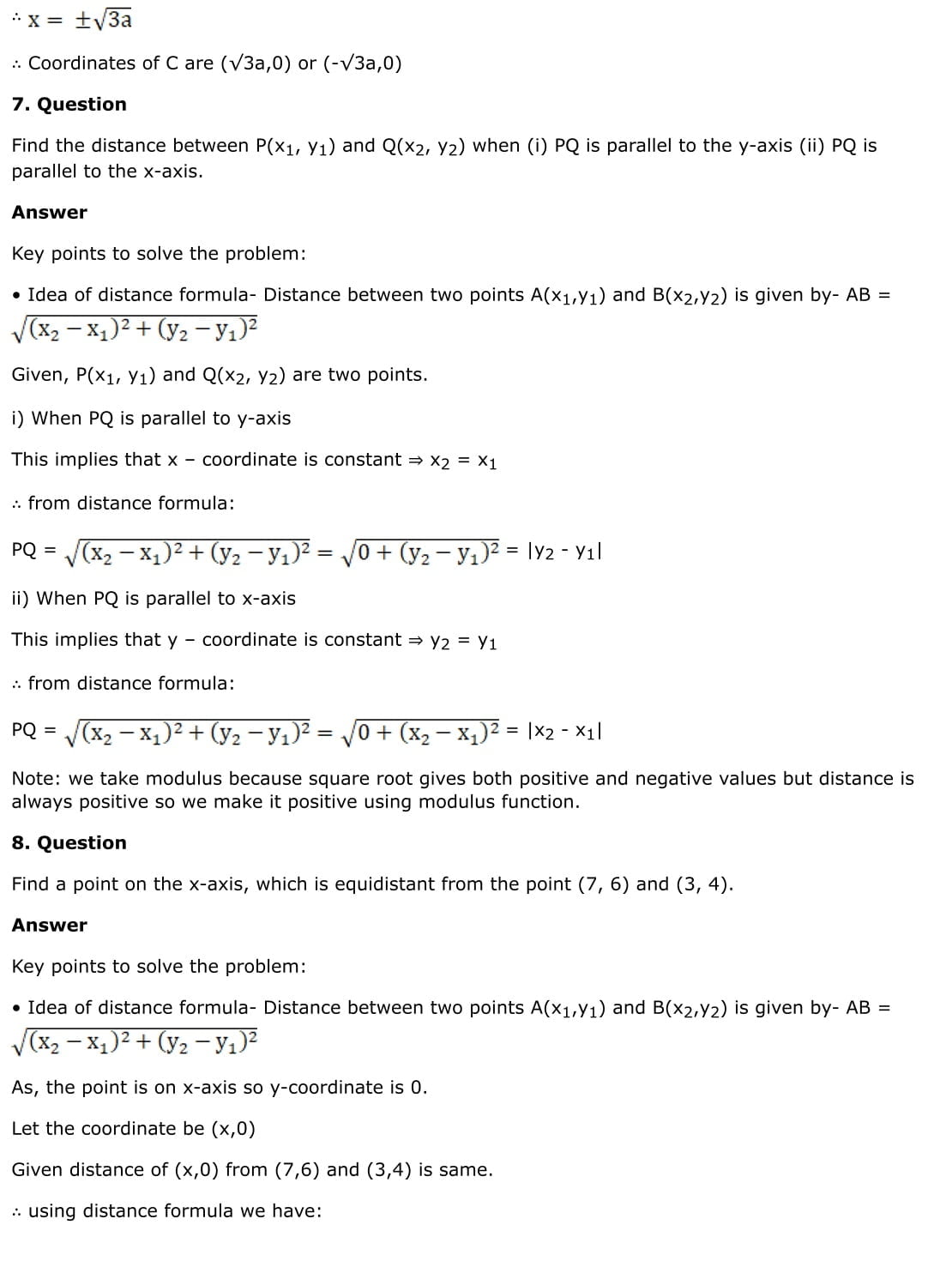 RD Sharma Solutions for Class 11 Maths Chapter 22 Brief Review of Cartesian System of Rectangular Coordinates 9 RD Sharma Chapter 22 Exercise 22.1 - 09