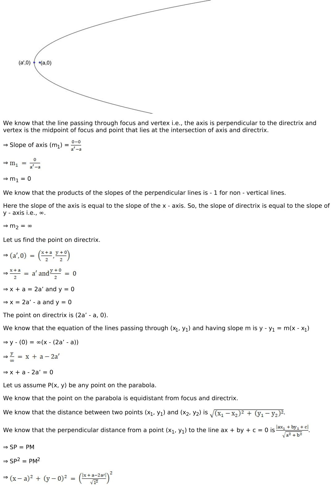 RD Sharma Solutions for Class 11 Maths Chapter 25 Parabola 10 RD Sharma Chapter 25 Exercise 25.1 - 010