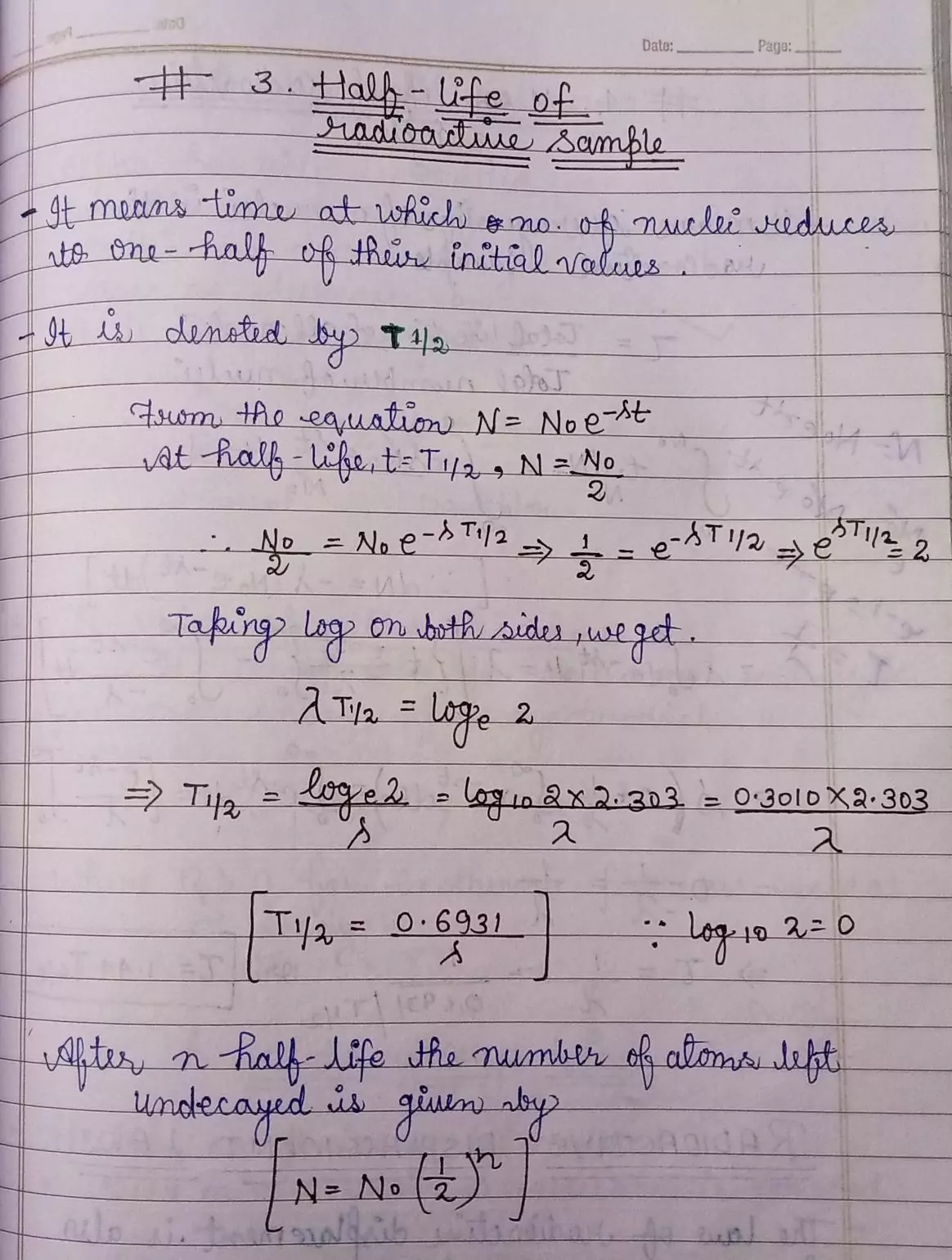 Nuclei Class 12 Physics Chapter 13 Notes (Handwritten Notes PDF Download) 11 Class 12 Physics Chapter 13 Notes 011