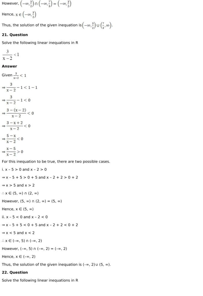 RD Sharma Solutions for Class 11 Maths Chapter 15 Linear Inequations 12 RD Sharma Chapter 15 Exercise 15.1 - 12