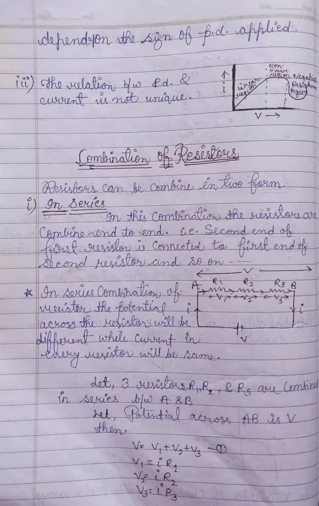 Current Electricity Class 12 Physics Chapter 3 Notes (Handwritten Notes PDF Download) 13 Class 12 Physics Chapter 3 Notes 013