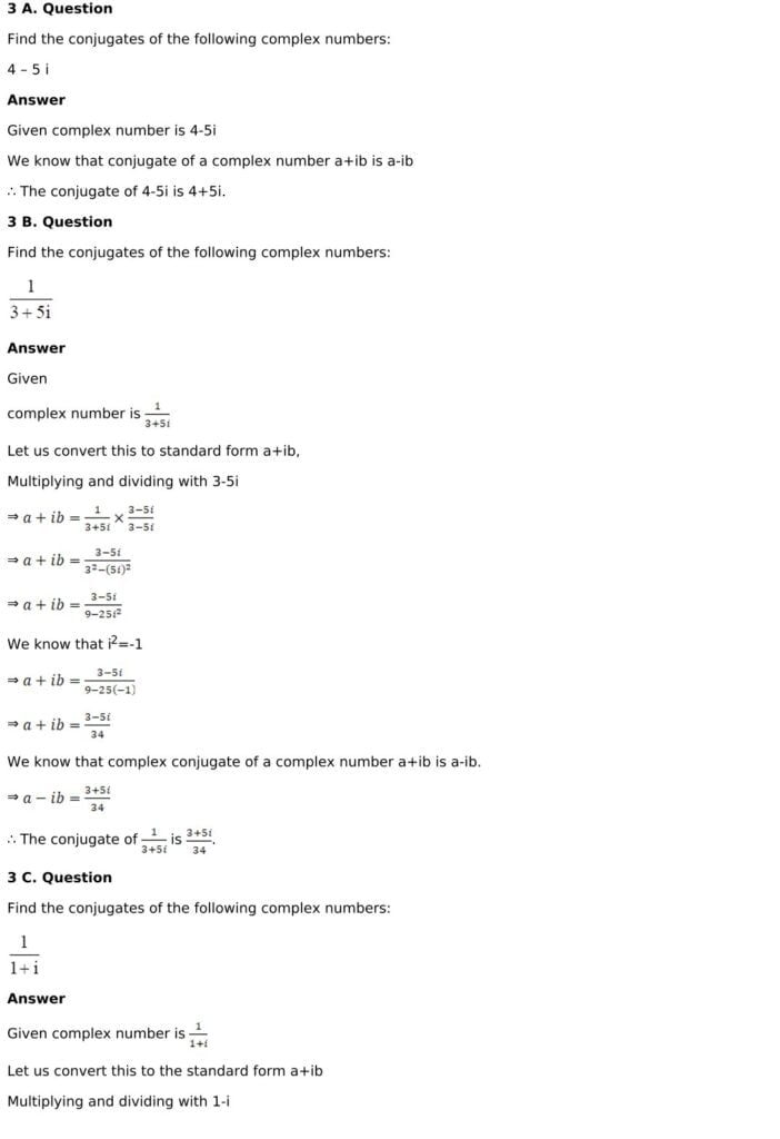 RD Sharma Solutions for Class 11 Maths Chapter 13 Complex Numbers 15 RD Sharma Chapter 13 Exercise 13.2 - 11