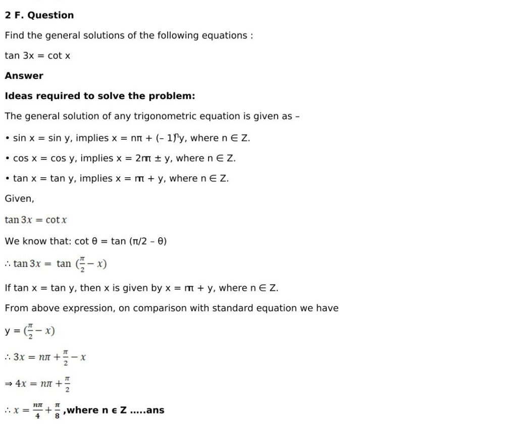 RD Sharma Solutions for Class 11 Maths Chapter 11 Trigonometric Equations 13 RD Sharma Class 11 Chapter 11 Exercise 11.1 - 13