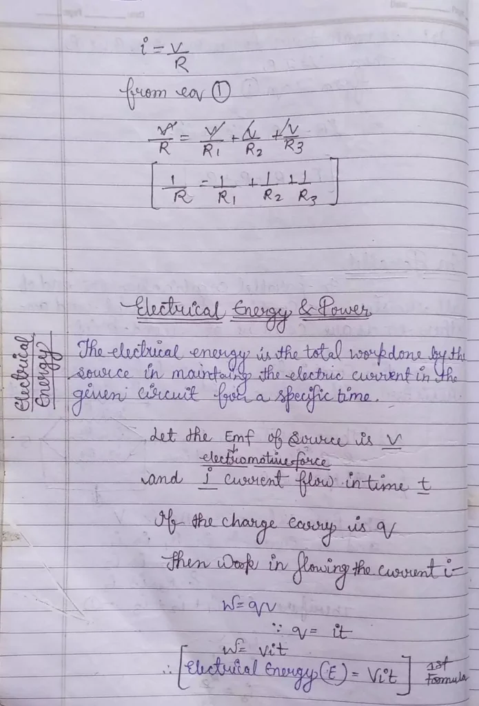Current Electricity Class 12 Physics Chapter 3 Notes (Handwritten Notes PDF Download) 15 Class 12 Physics Chapter 3 Notes 015