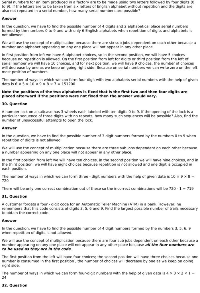 RD Sharma Solutions for Class 11 Maths Chapter 16 Permutations 18 RD Sharma Chapter 16 Exercise 16.2 - 10