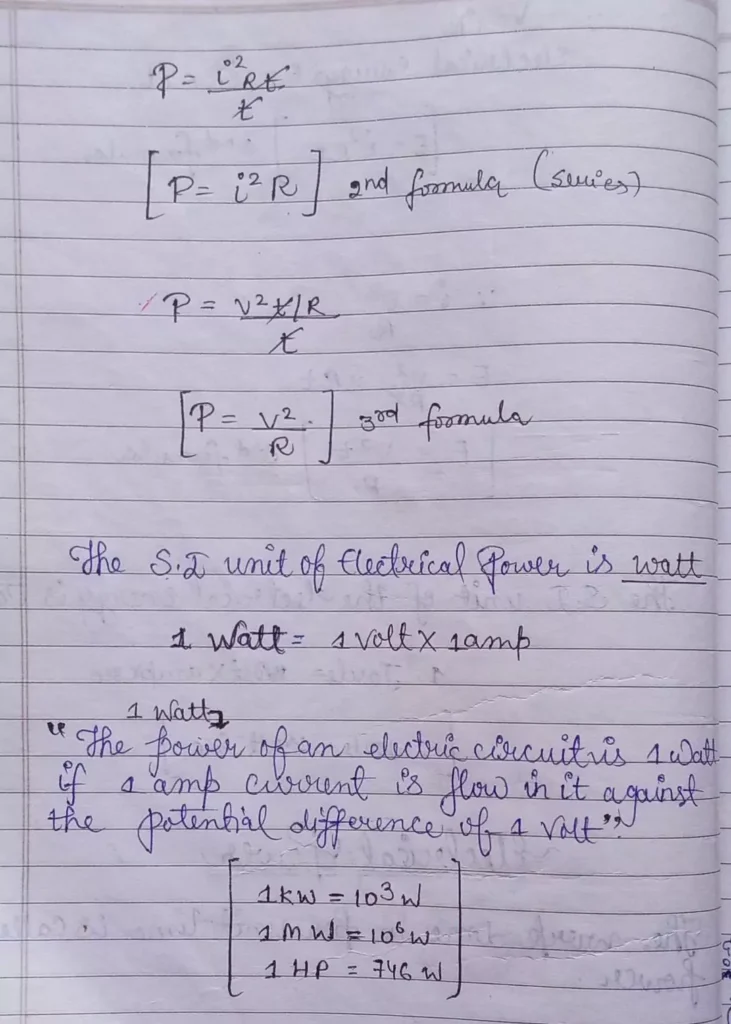 Current Electricity Class 12 Physics Chapter 3 Notes (Handwritten Notes PDF Download) 17 Class 12 Physics Chapter 3 Notes 017