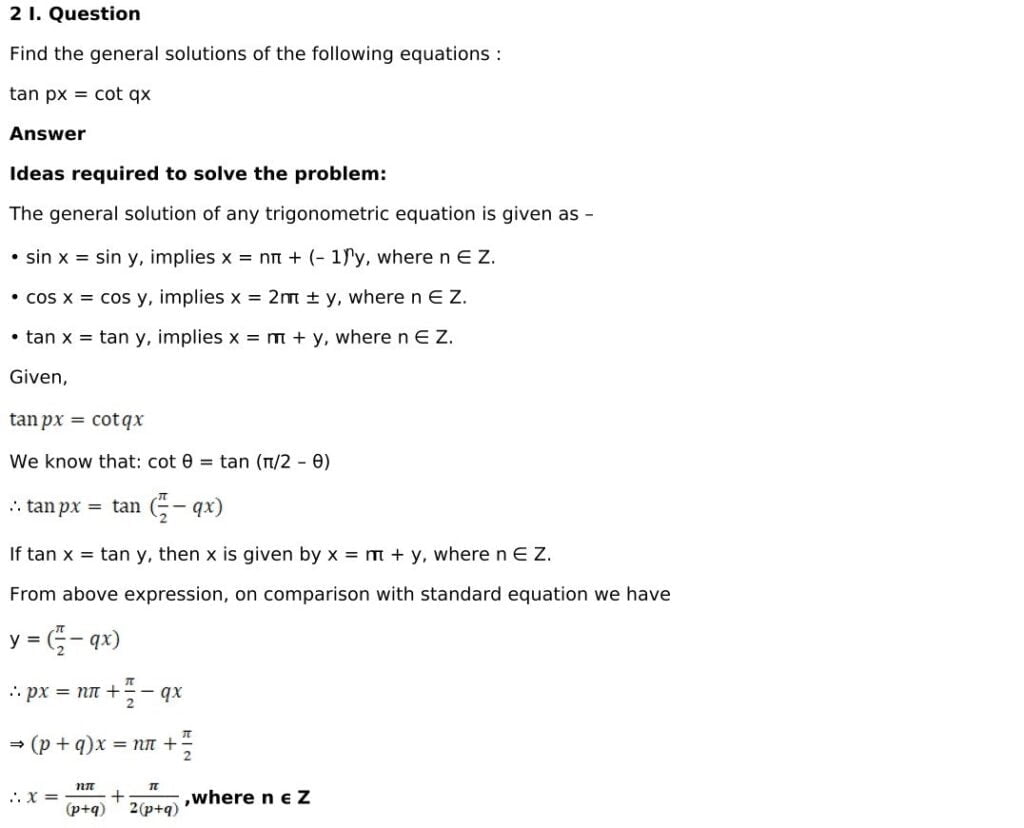 RD Sharma Solutions for Class 11 Maths Chapter 11 Trigonometric Equations 16 RD Sharma Class 11 Chapter 11 Exercise 11.1 - 16